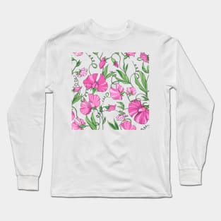 pink sweet pea Long Sleeve T-Shirt